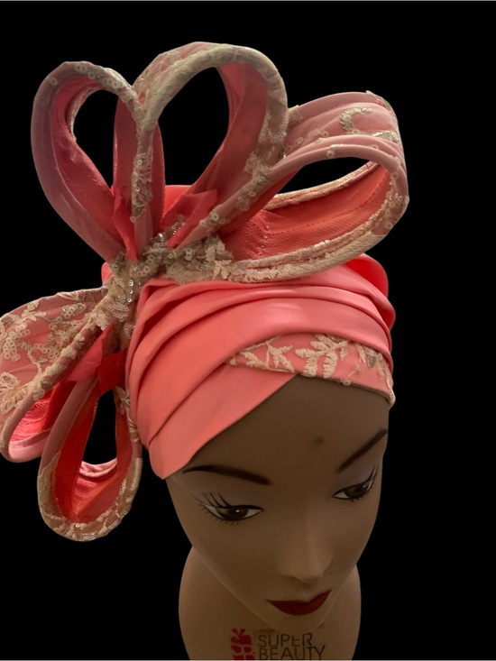 Elegant Coral Headwrap with Lace Bow

GEL8 0526